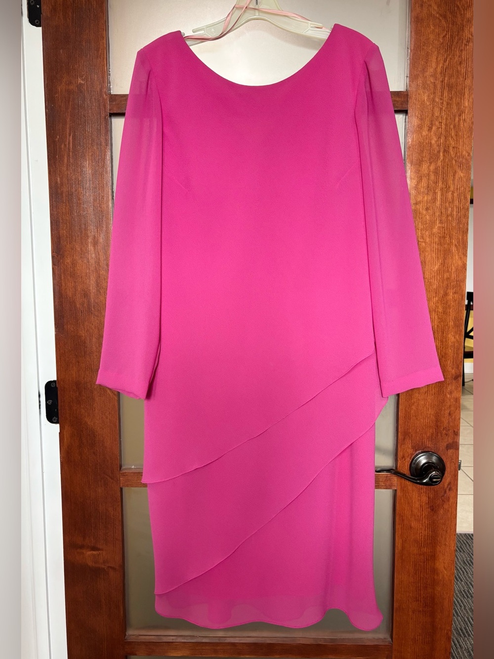 Cattiva Long-Sleeve Tiered Overlay Dress